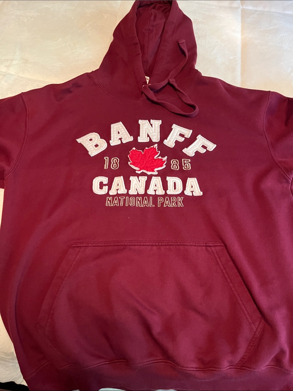 Banff Canada Maroon Hooded Sweatshirt